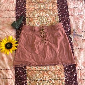 FOREVER21 lace up skirt.